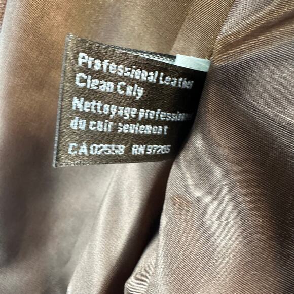 Danier‎ Vintage Leather Jacket Womens 2XL Brown Full Zip Butter Soft Above Knee - Picture 13 of 13